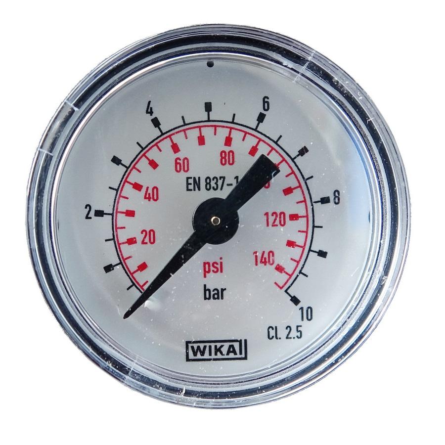 Manometr Z Rurką Bourdona Zakres 0-10 Bar 0-140 Psi Średnica 40mm