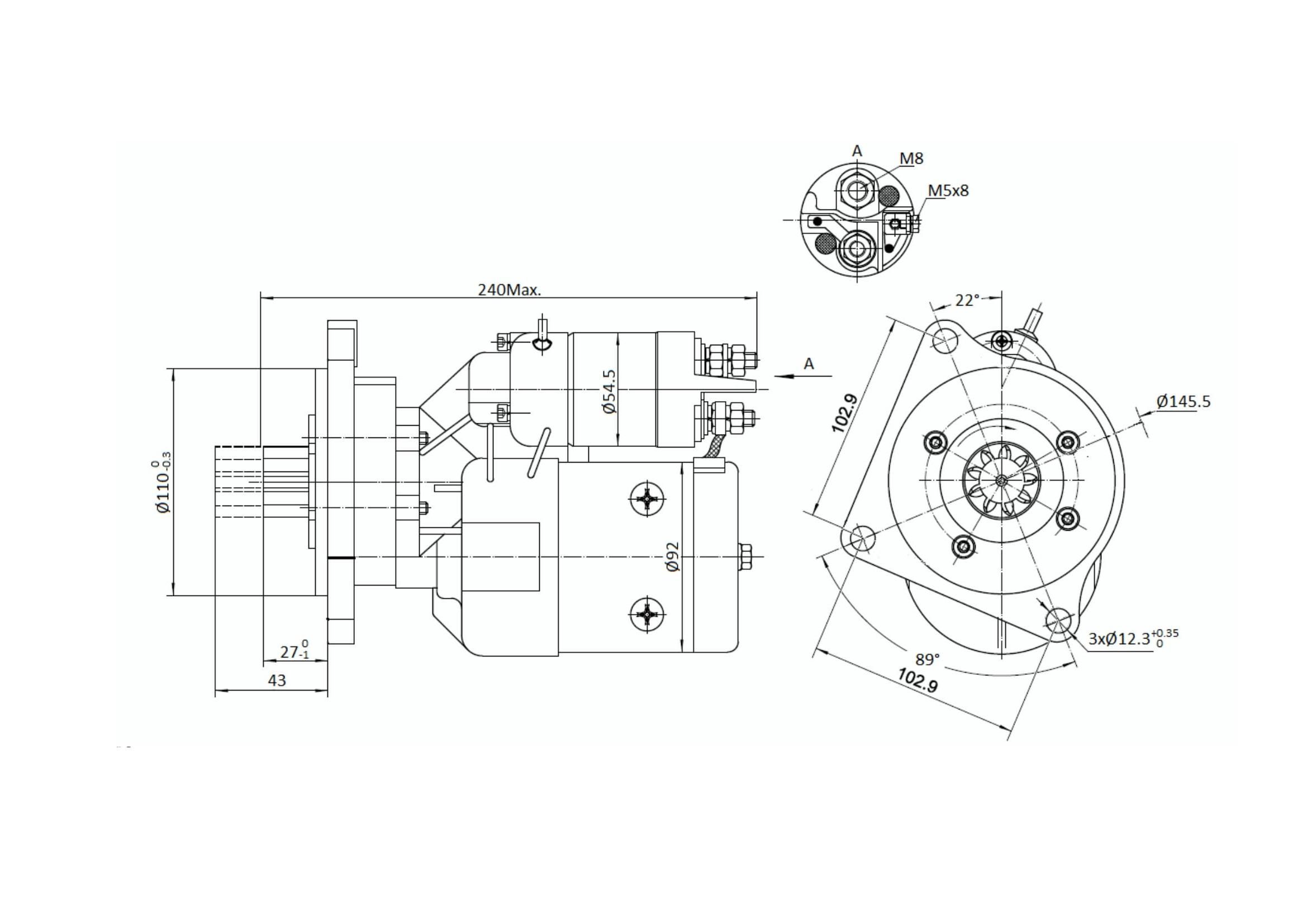 Rozrusznik Z Reduktorem Typu Magneton Fiat 9142680 Elmot - zdjęcie 6