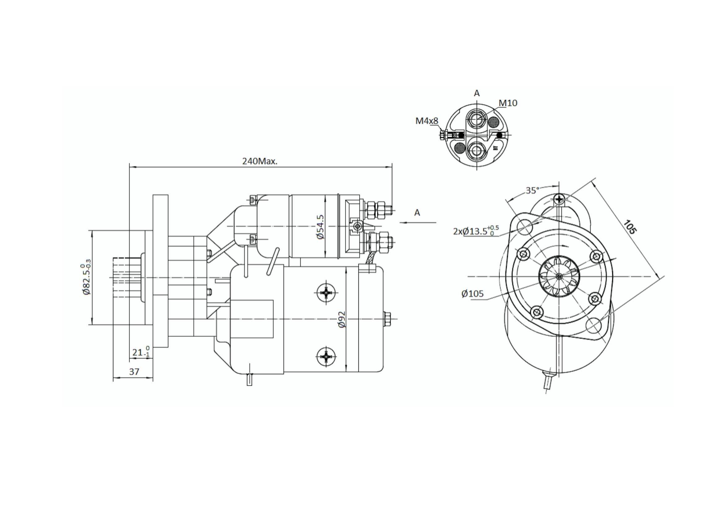Rozrusznik Z Reduktorem Typu Magneton Deutz Fendt 9142708 Elmot - zdjęcie 6