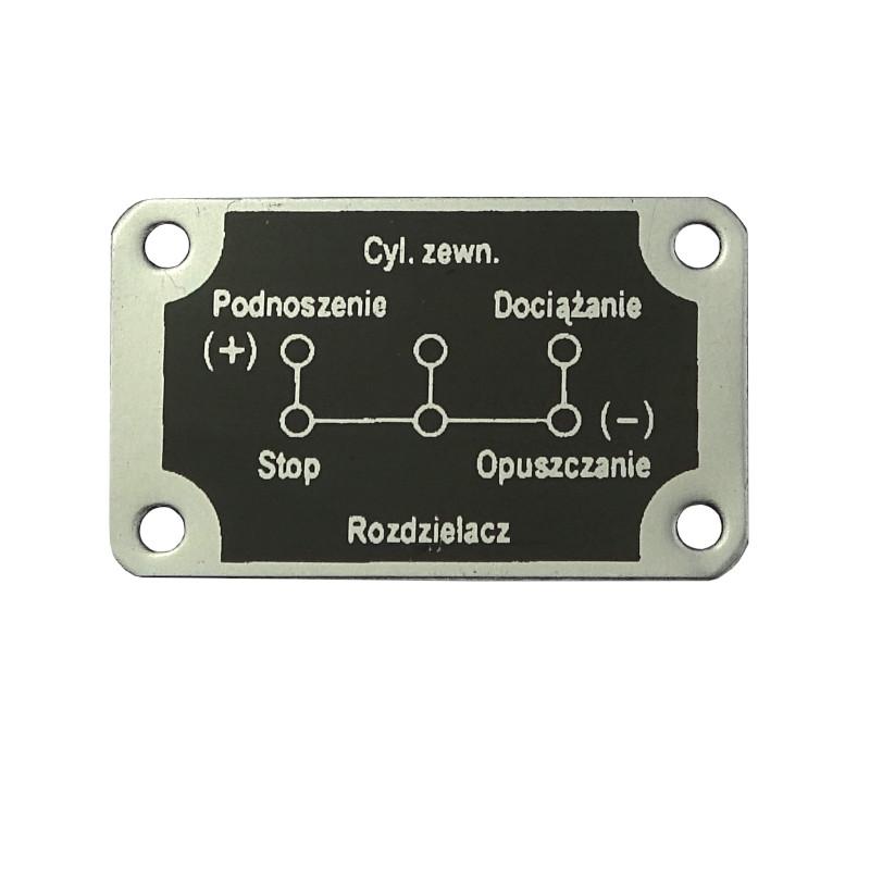 Tabliczka Rozdzielacza C-330 Archimedes | 5016356/1