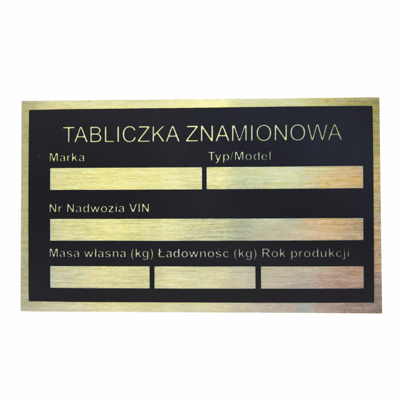 Tabliczka Znamionowa Zastępcza Znakowanie W Cenie 50652130