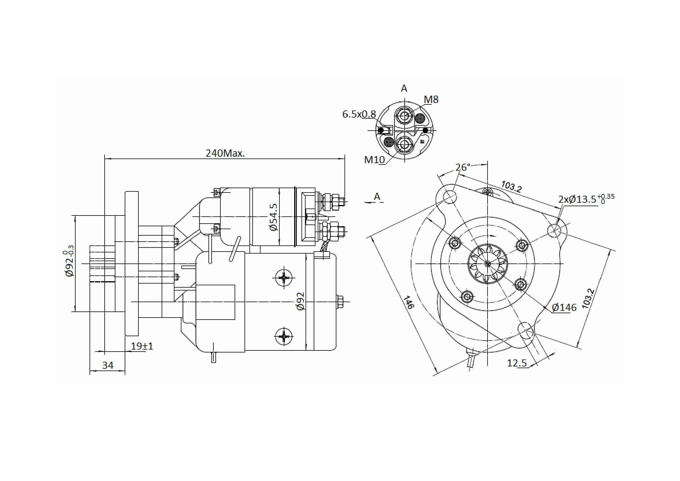 Rozrusznik Z Reduktorem Typu Magneton Case Ford New Holland 9142765 Elmot - zdjęcie 6