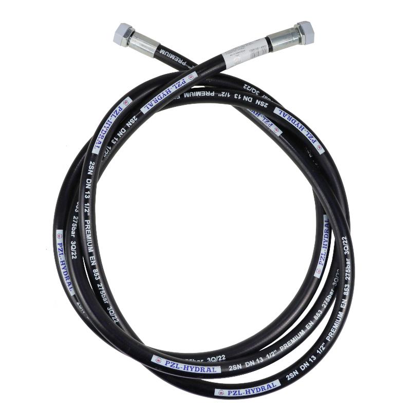 Przewód Hydrauliczny Gwint M22x1,5 Proste Płaska Dkol L-3650mm