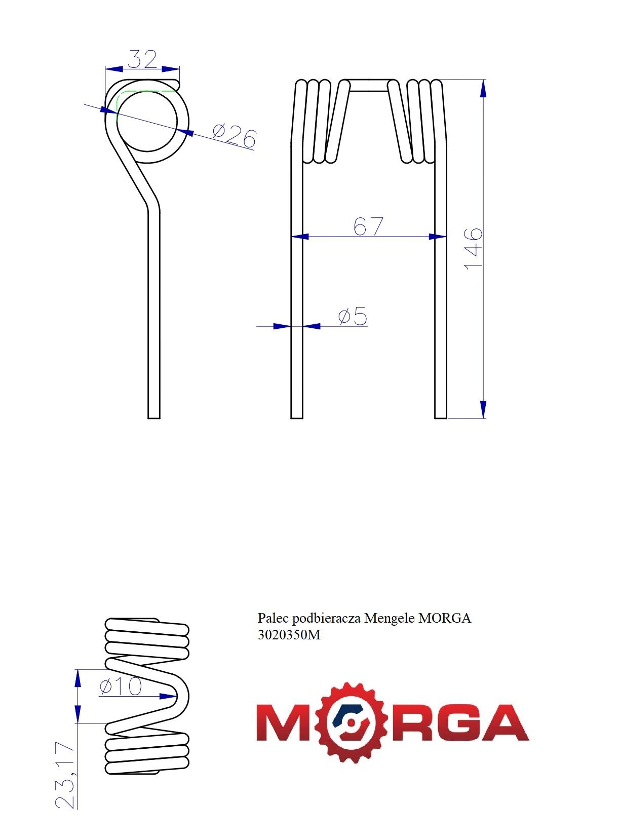 Palec Podbieracza Mengele 03-020350 Malowany Proszkowo Morga - zdjęcie 4