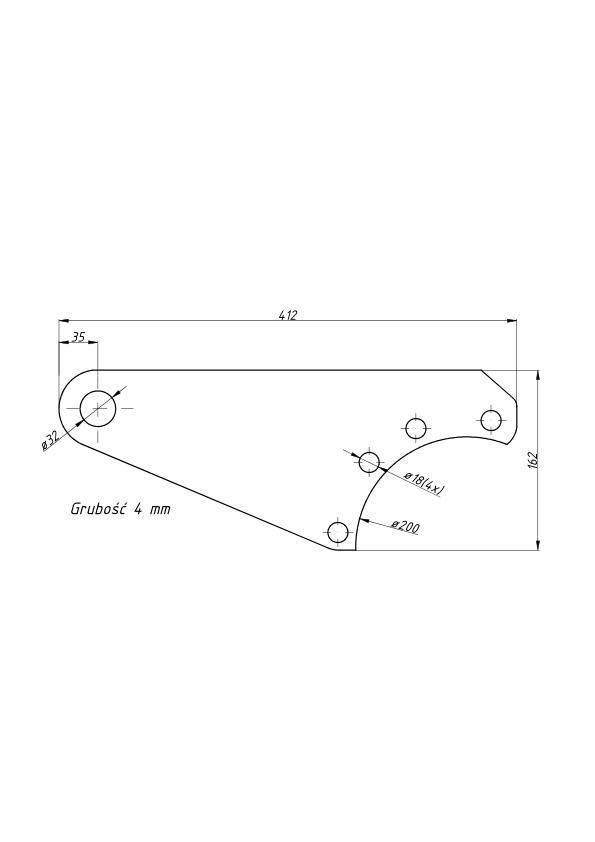 Płyta blacha łąńcucha bocznego c-360 | 50450090 - zdjęcie 2