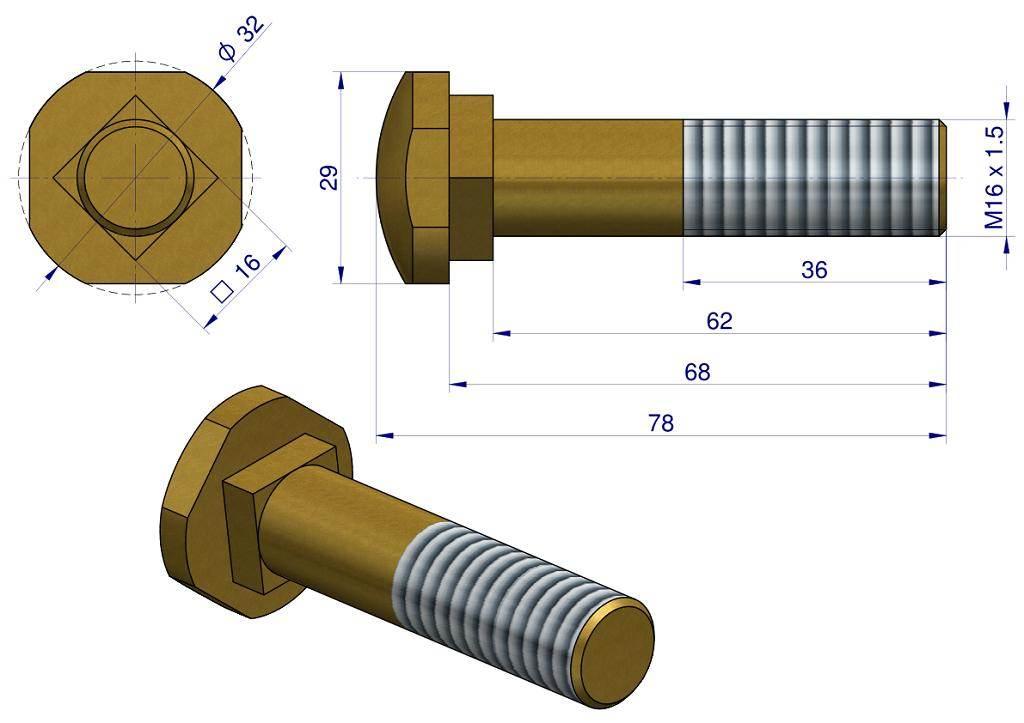 Śruba podsadzana c-330 | 50013910 - zdjęcie 2