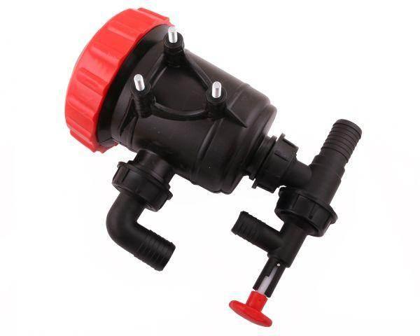 Filtr ss 32mm z zaworem spustowym z wyjściami na przewody fi 32mm opryskiwacz