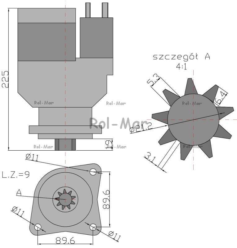 Rozrusznik z reduktorem 11780261178686 deutz - zdjęcie 2