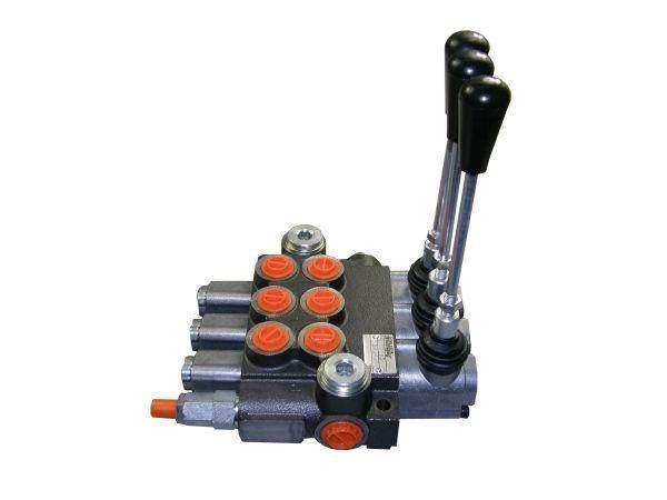 Rozdzielacz hydrauliczny trzysekcyjny z zatrzaskami 3 40l