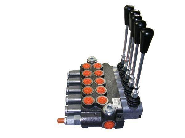 Rozdzielacz hydrauliczny pięciosekcyjny z zatrzaskami 5 40l