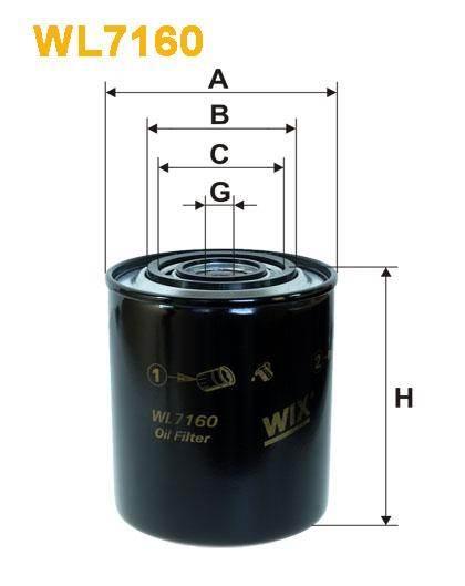Filtr oleju wl7160 wix | WL7160