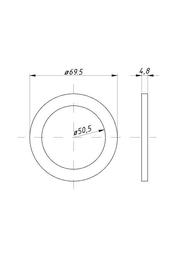Podkładka gruba sworznia osi płaskiej grubość 4,6mm c-330 360 - zdjęcie 2