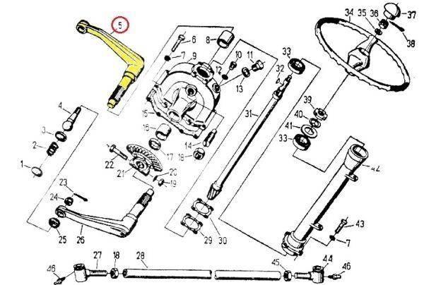 Ramię mechanizmu kierowniczego prawe c-330 oryginał ursus - zdjęcie 2