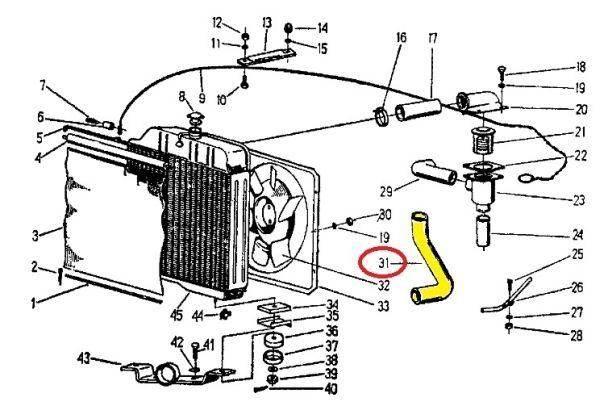 Rura ssąca przewód gumowy 951306 c-360/zetor rura wody oryginał ursus - zdjęcie 3