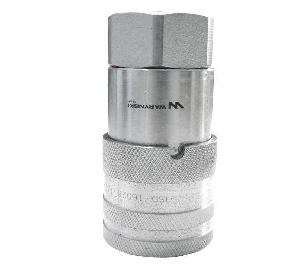 Szybkozłącze hydrauliczne suchoodcinające gniazdo g3/8"bsp gwint wewnętrzny iso16028 waryński - zdjęcie 3