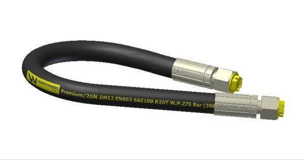 Przewód hydrauliczny 275 bar gwint m22x1.5 proste l-5800mm dn12-2sn 6050160100 przyczepa aa-13-5800 p11p11 27,5mpa waryński
