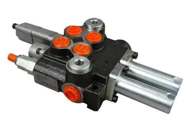 Rozdzielacz hydrauliczny 40l/min 2-sekcyjny z jedną sekcją pływającą na linki kity