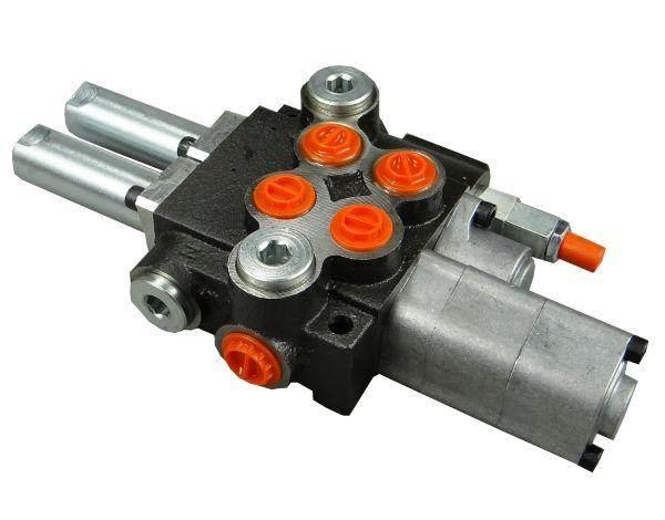 Rozdzielacz hydrauliczny 40l/min 2-sekcyjny z jedną sekcją pływającą na linki kity - zdjęcie 2