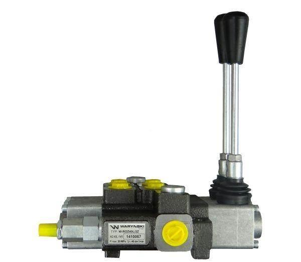 Rozdzielacz hydrauliczny 2-sekcyjny max przepływ 40l z zatrzaskami waryński - zdjęcie 2