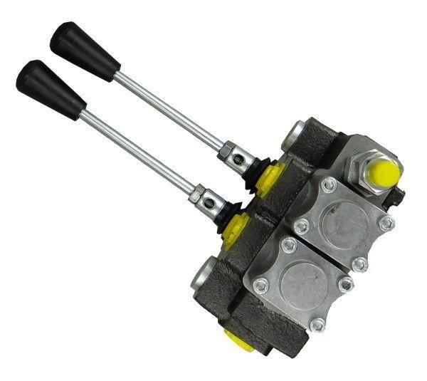 Rozdzielacz hydrauliczny 2-sekcyjny max przepływ 40l z zatrzaskami waryński - zdjęcie 3