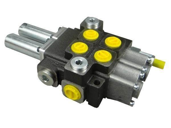 Rozdzielacz hydrauliczny dwusekcyjny 2 40l sterowany joystickiem waryński