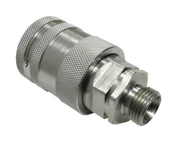 Szybkozłącze hydrauliczne gniazdo m18x1.5 gwint zewnętrzny euro push-pull 9100818g iso 7241-a waryński