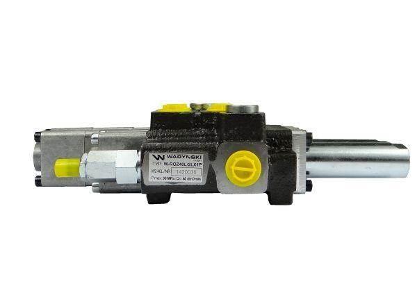 Rozdzielacz hydrauliczny 2-sekcyjny max przepływ 40l 1-sekcja pływająca sterowany na linkę waryński - zdjęcie 3