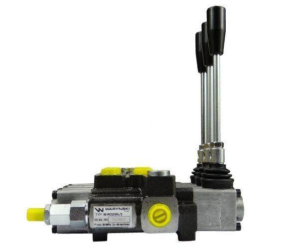 Rozdzielacz hydrauliczny 3-sekcyjny max przepływ 40l waryński - zdjęcie 2