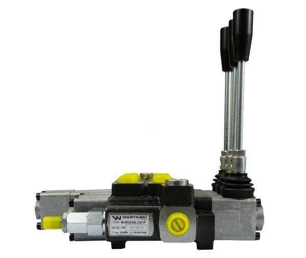 Rozdzielacz hydrauliczny 3-sekcyjny max przepływ 40l 1-sekcja pływająca waryński - zdjęcie 3