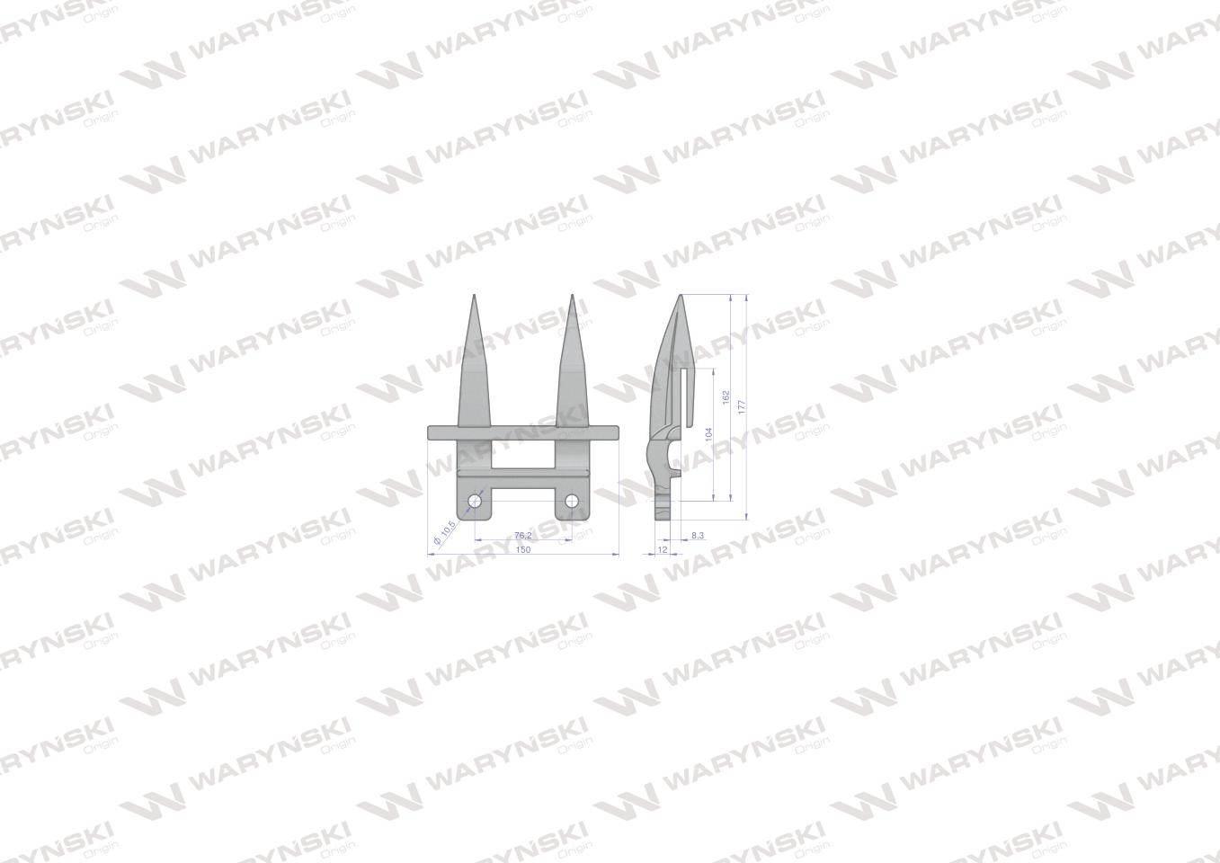 Bagnet palec podwójny hartowany new holland 379720 waryński - zdjęcie 5