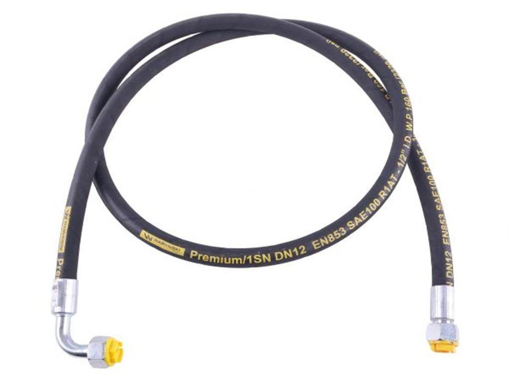 Przewód hydrauliczny gwint m22x1.5 prosta/90 stopni kolanko l-2000mm dn12-1sn ak-13-2000 p11p12 16.0mpa waryński - zdjęcie 2