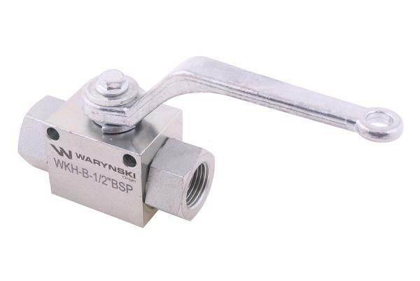 Zawór kulowy hydrauliczny 2-drogowy 2/2 1/2"bsp z otworami mocującymi 500 bar waryński