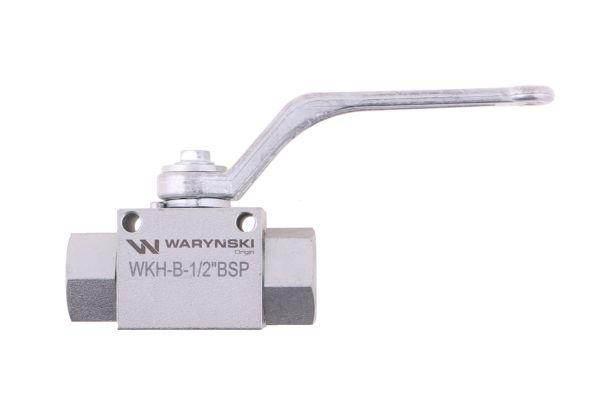 Zawór kulowy hydrauliczny 2-drogowy 2/2 1/2"bsp z otworami mocującymi 500 bar waryński - zdjęcie 4