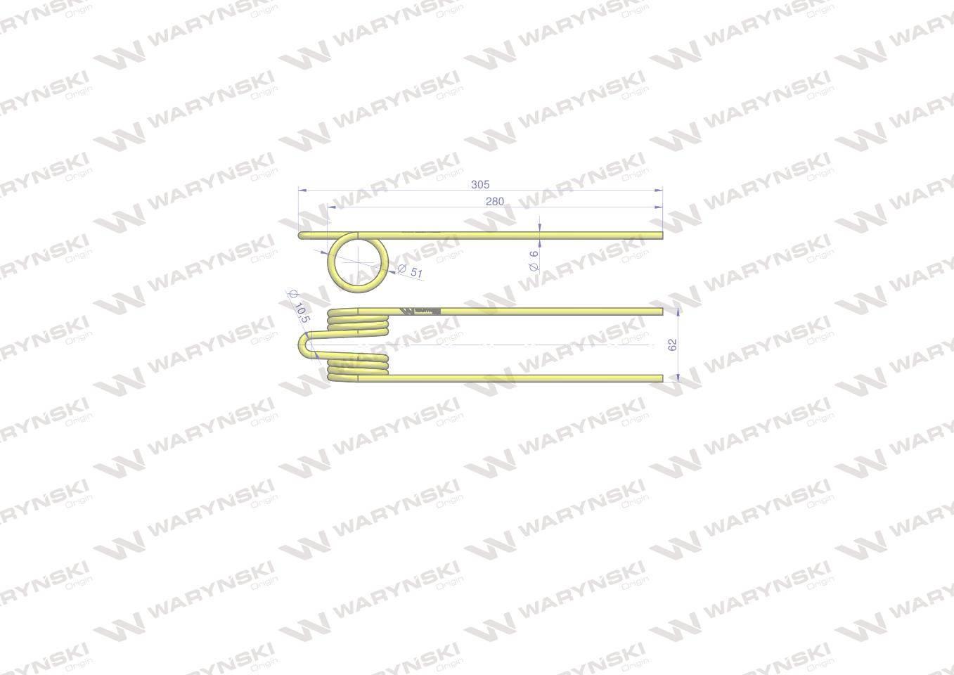 Palec przegrabiarka pasowa waryński | W-5234040040 - zdjęcie 2