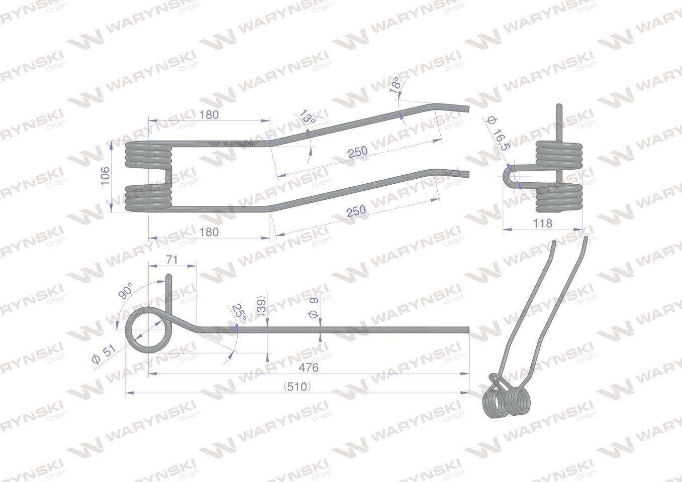 Palec zgrabiarka kuhn waryński w-57644010 - zdjęcie 2