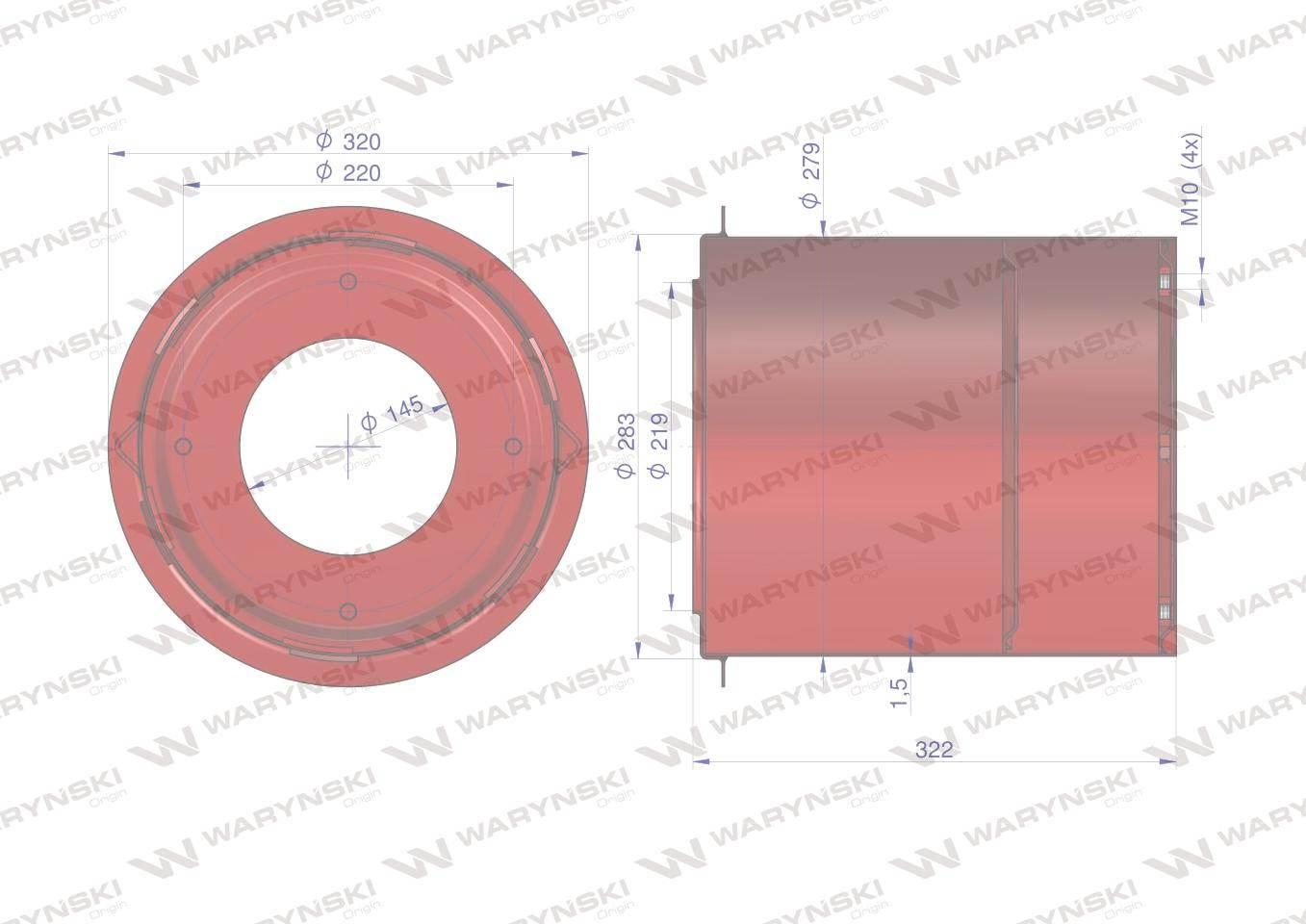 Osłona bębnowa kosiarka rotacyjna blacha 1.5mm waryński - zdjęcie 2