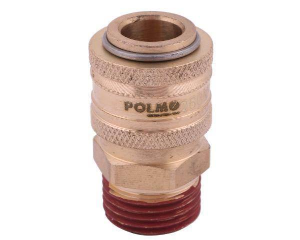Szybkozłącze pneumatyczne p26 nw7.2 gniazdo 1/2"bsp gwint zewnętrzny polmo 5szt - zdjęcie 3