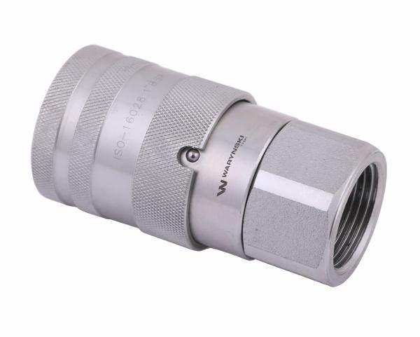 Szybkozłącze hydrauliczne suchoodcinające rozmiar 3/4 gniazdo g1"bsp gwint wewnętrzny iso16028 waryński