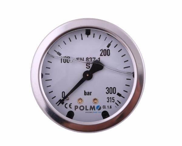 Manometr glicerynowy m63 0-315 bar tylne przyłącze g1/4" polmo - zdjęcie 2