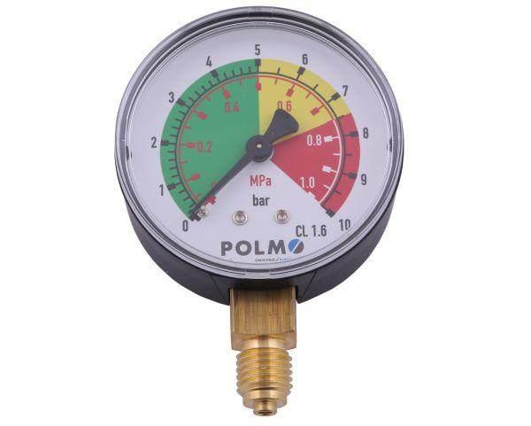 Manometr suchy m63 0-10 bar 1mpa gwint m12x1.5 dolne przyłącze opryskiwacz polmo - zdjęcie 2
