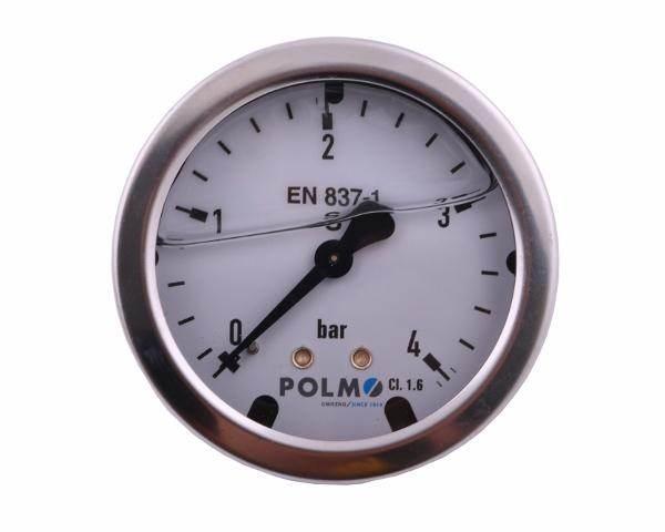 Manometr glicerynowy m63 0-4 bar tylne przyłącze g1/4" polmo - zdjęcie 2