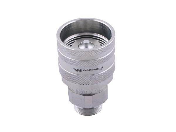 Szybkozłącze hydrauliczne skręcane wtyczka m22x1.5 gwint zewnętrzny 300bar waryński - zdjęcie 4