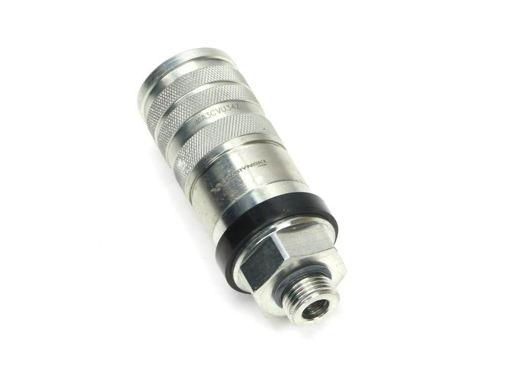 Szybkozłącze hydrauliczne zrywalne seria wia3cv 3cfpv 68 l/min gniazdo g3/4"unf gwint zewnętrzny euro push-pull iso 7241-a waryński - zdjęcie 4