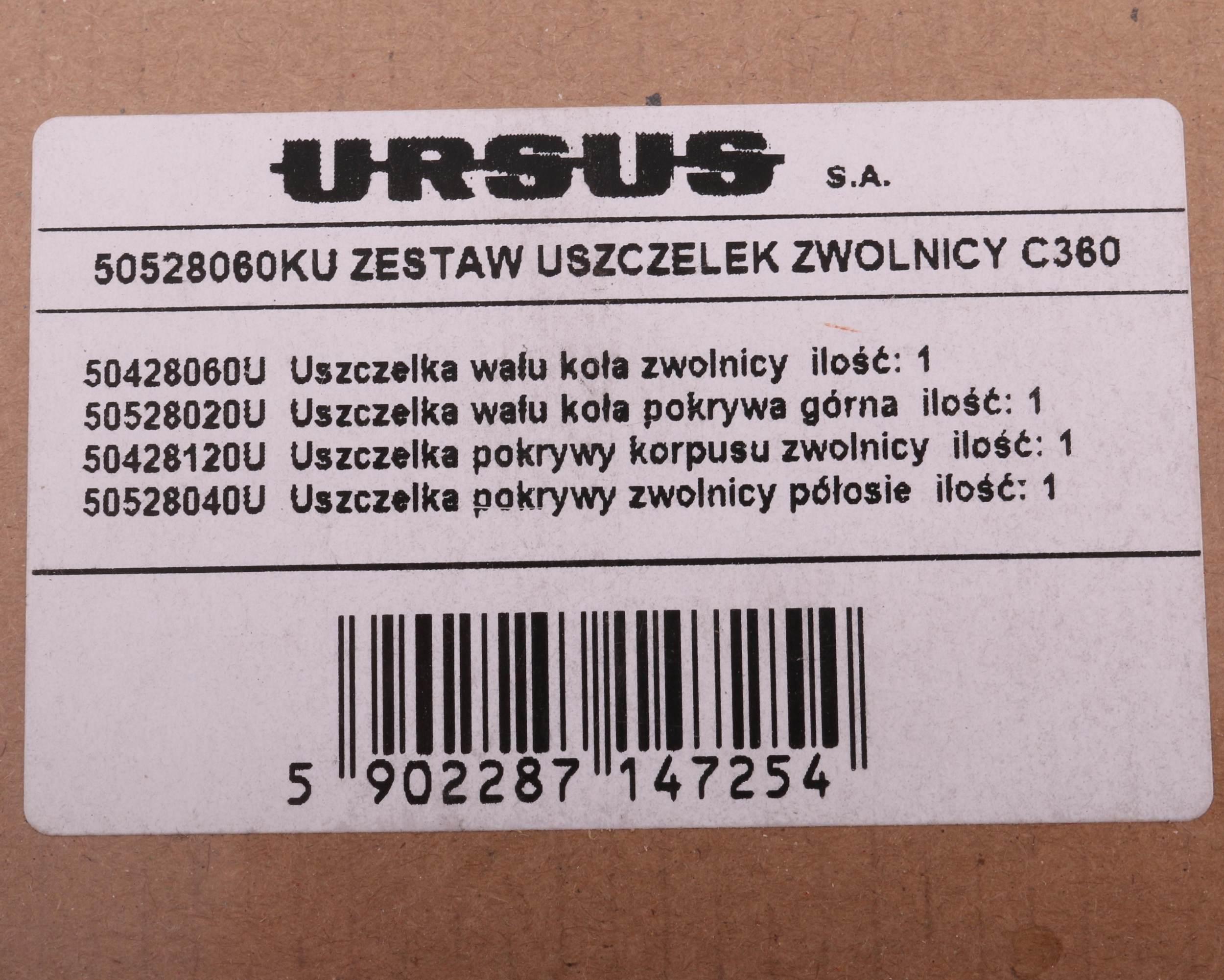 Komplet zestaw uszczelek zwolnicy 50528020 50428120 50528040 c-360 oryginał ursus - zdjęcie 2