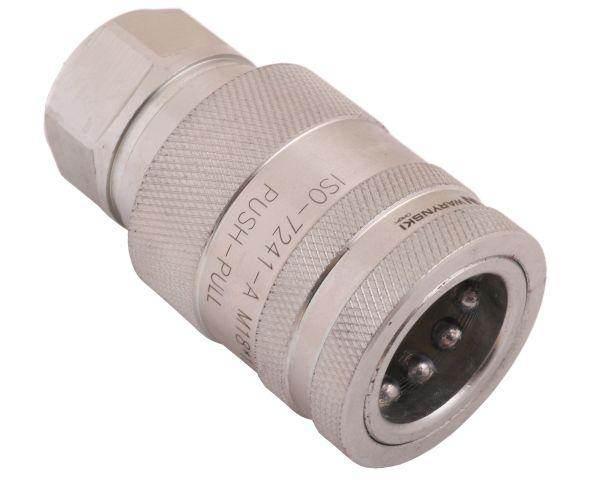Szybkozłącze hydrauliczne gniazdo z eliminatorem ciśnienia m18x1.5 gwint wew euro push-pull iso 7241-a waryński - zdjęcie 4