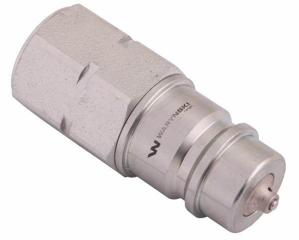 Szybkozłącze hydrauliczne wtyczka z eliminatorem ciśnienia m18x1.5 gwint wew euro iso 7241-a waryński