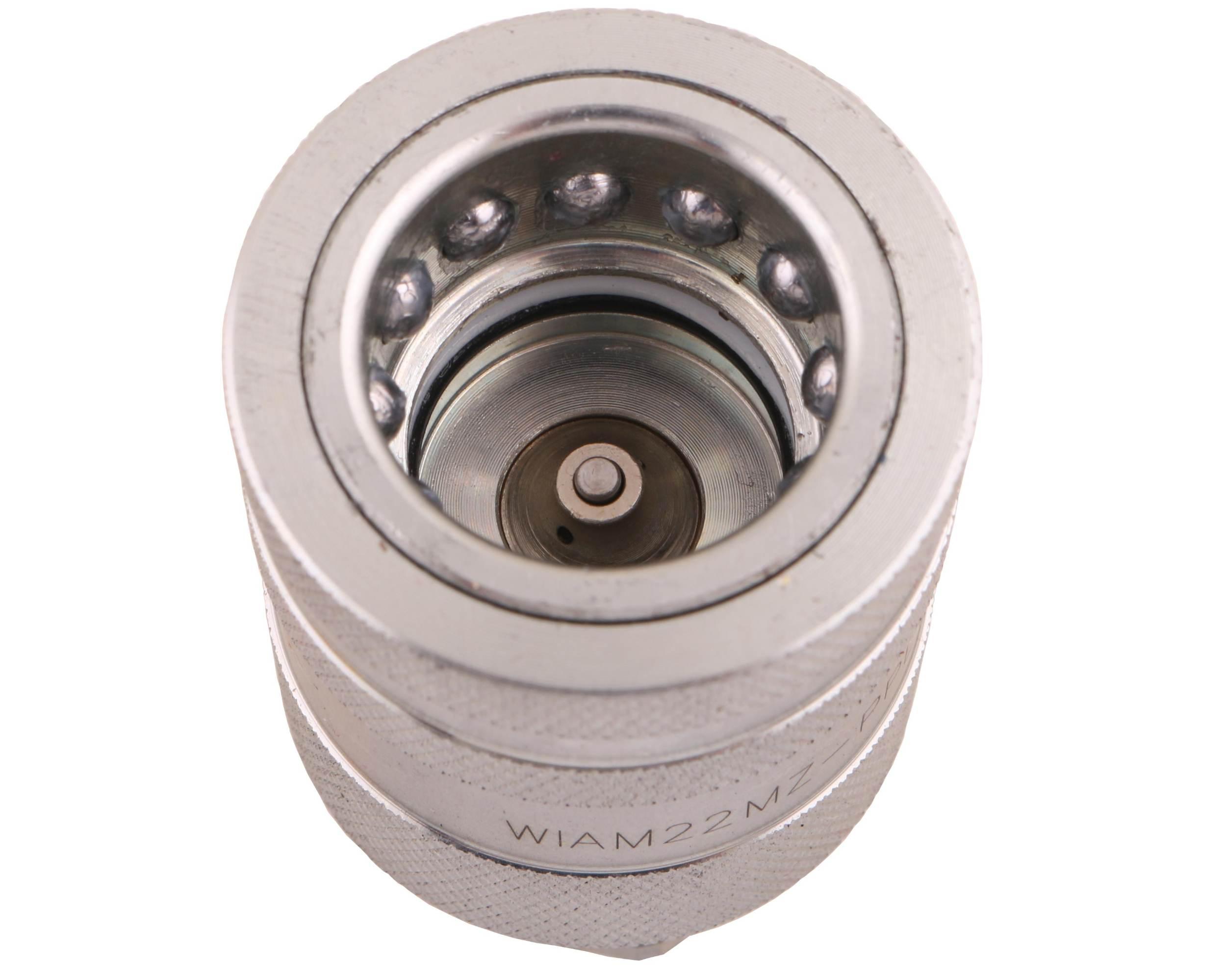 Szybkozłącze hydrauliczne gniazdo z eliminatorem ciśnienia m22x1.5 gwint zew euro push-pull 9100822g iso 7241-a waryński - zdjęcie 3