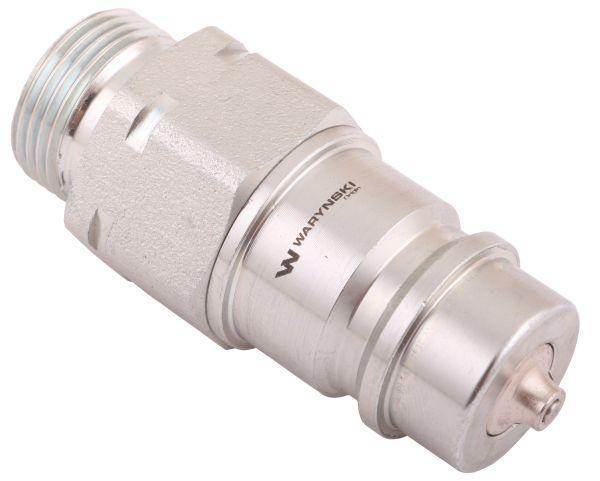 Szybkozłącze hydrauliczne wtyczka z eliminatorem ciśnienia m22x1.5 gwint zew euro 9100822w iso 7241-a waryński - zdjęcie 4