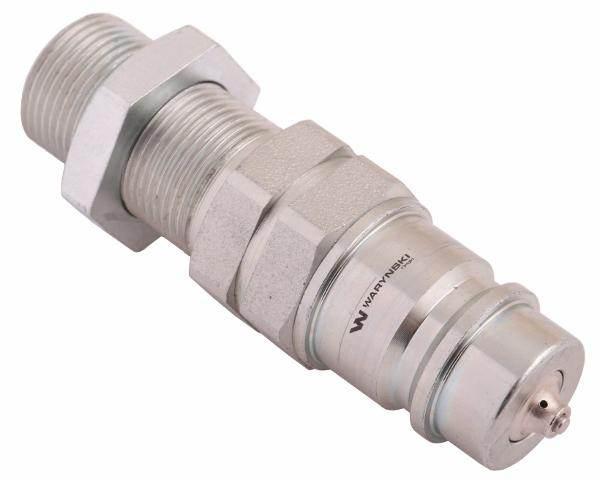 Szybkozłącze hydrauliczne wtyczka long z eliminatorem ciśnienia m22x1.5 gwint zew euro 9100822w iso 7241-a waryński - zdjęcie 2