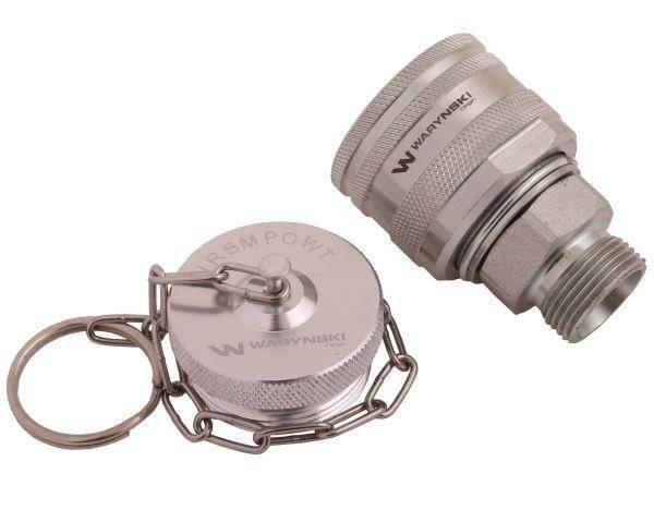 Komplet zawór wtyczka m22x1.5 skręcane 50490030 z gwintowaną pokrywą/osłoną aluminiową waryński - zdjęcie 2